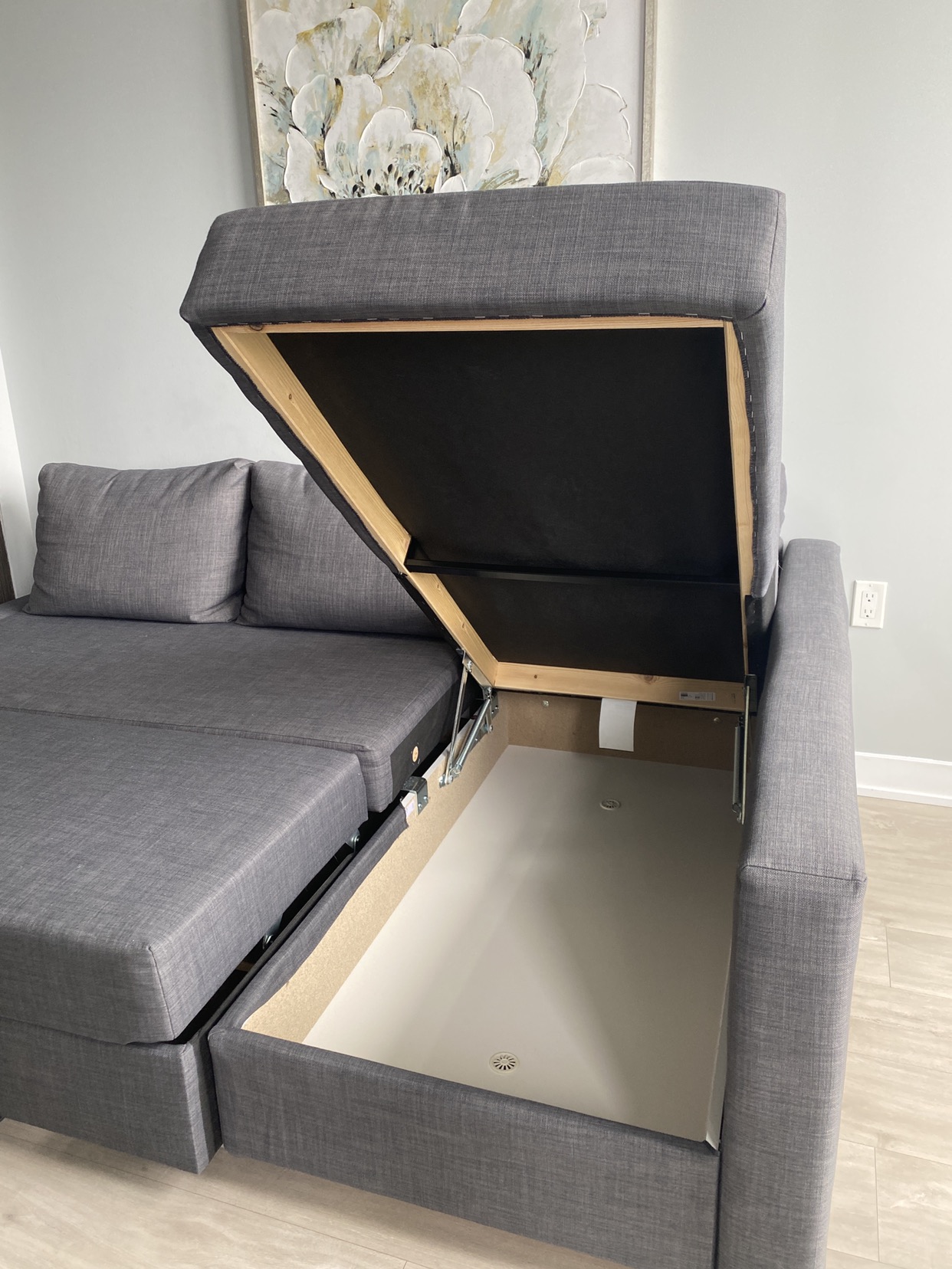 ikea friheten sofa bed with storage - photo 3