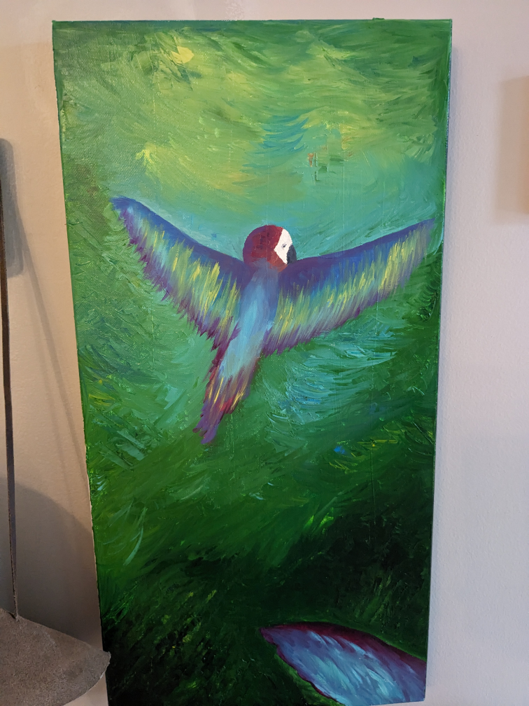 parrot acrylic art image indicator(2)