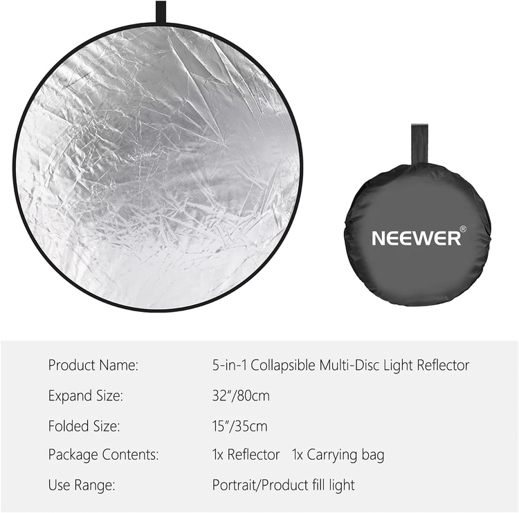 NEEWER 32 Inch/80 Centimeter 5 in 1 Light reflector image indicator(5)
