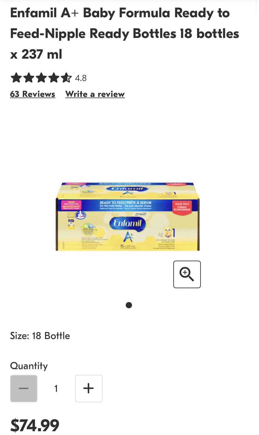 Ready feed baby formula EMFAMIL retails $75 image indicator(4)