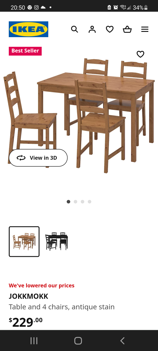 FREE like new Ikea table and chairs - photo 3