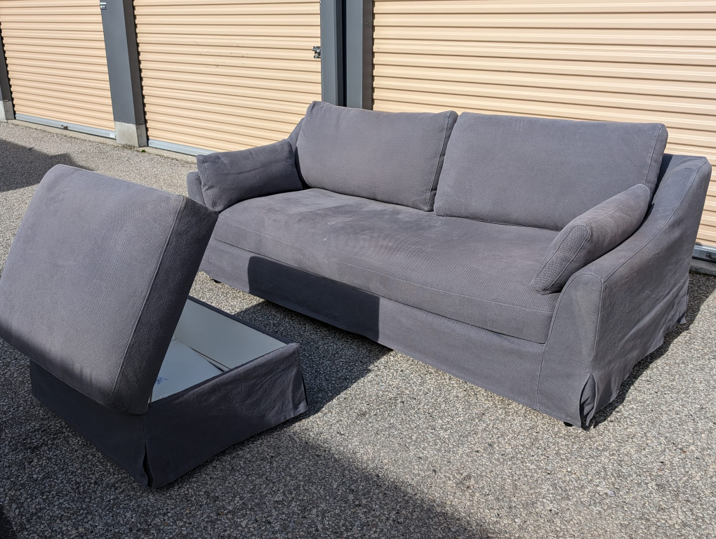 Free Delivery - 3 seater Ikea Hyltarp Couch with Storage Ottoman