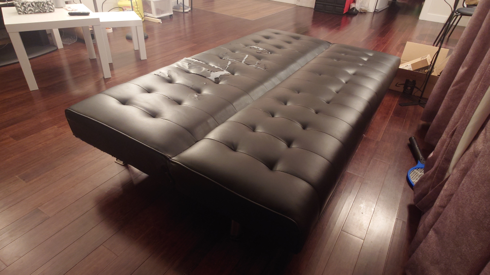 Black sofa bed (futon) - photo 3