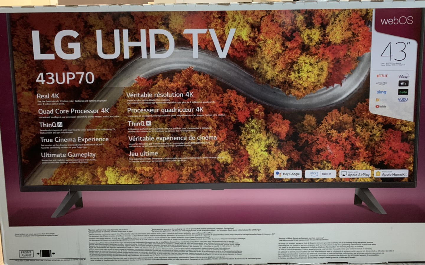 LG UHD TV 43 “ 4K in a box - new