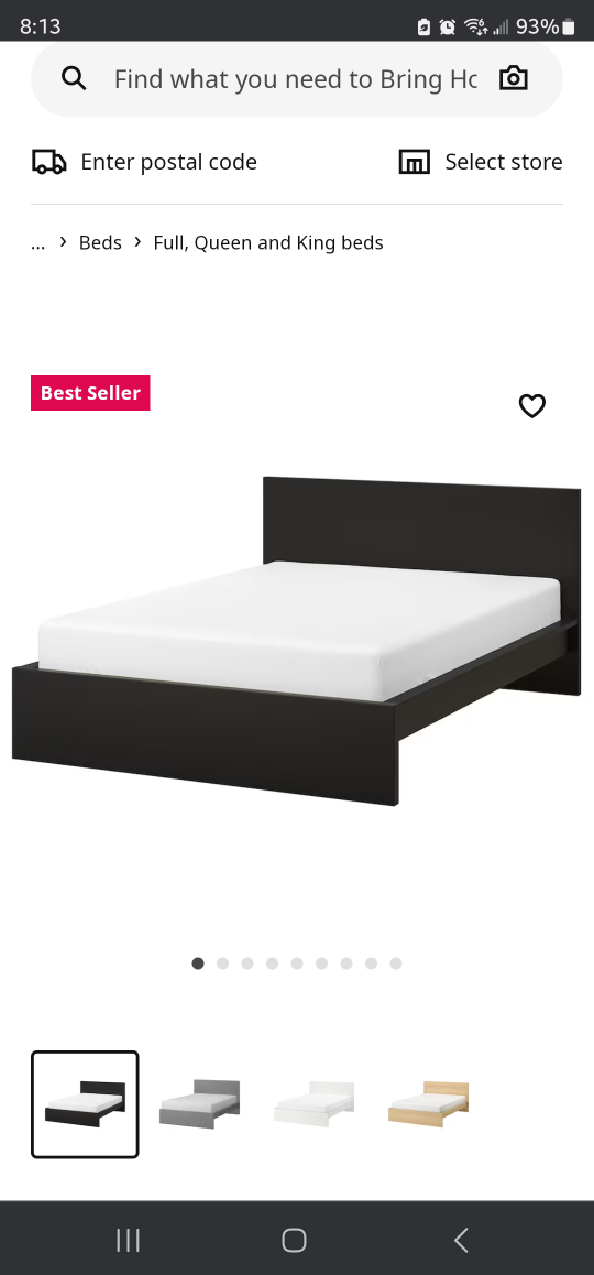 full size bed frame black