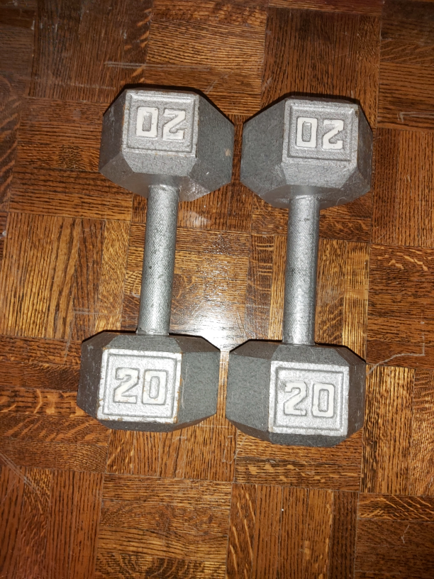 2x20 pounds dumbells thumbnail