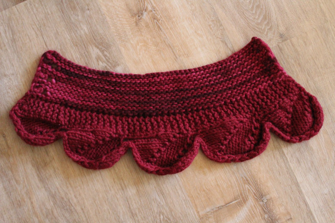 Hand made burgunday - victorian neck scarf - photo 2