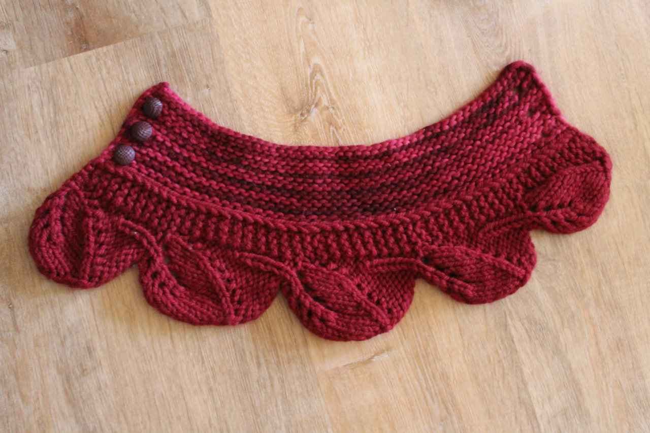 Hand made burgunday - victorian neck scarf - photo 3