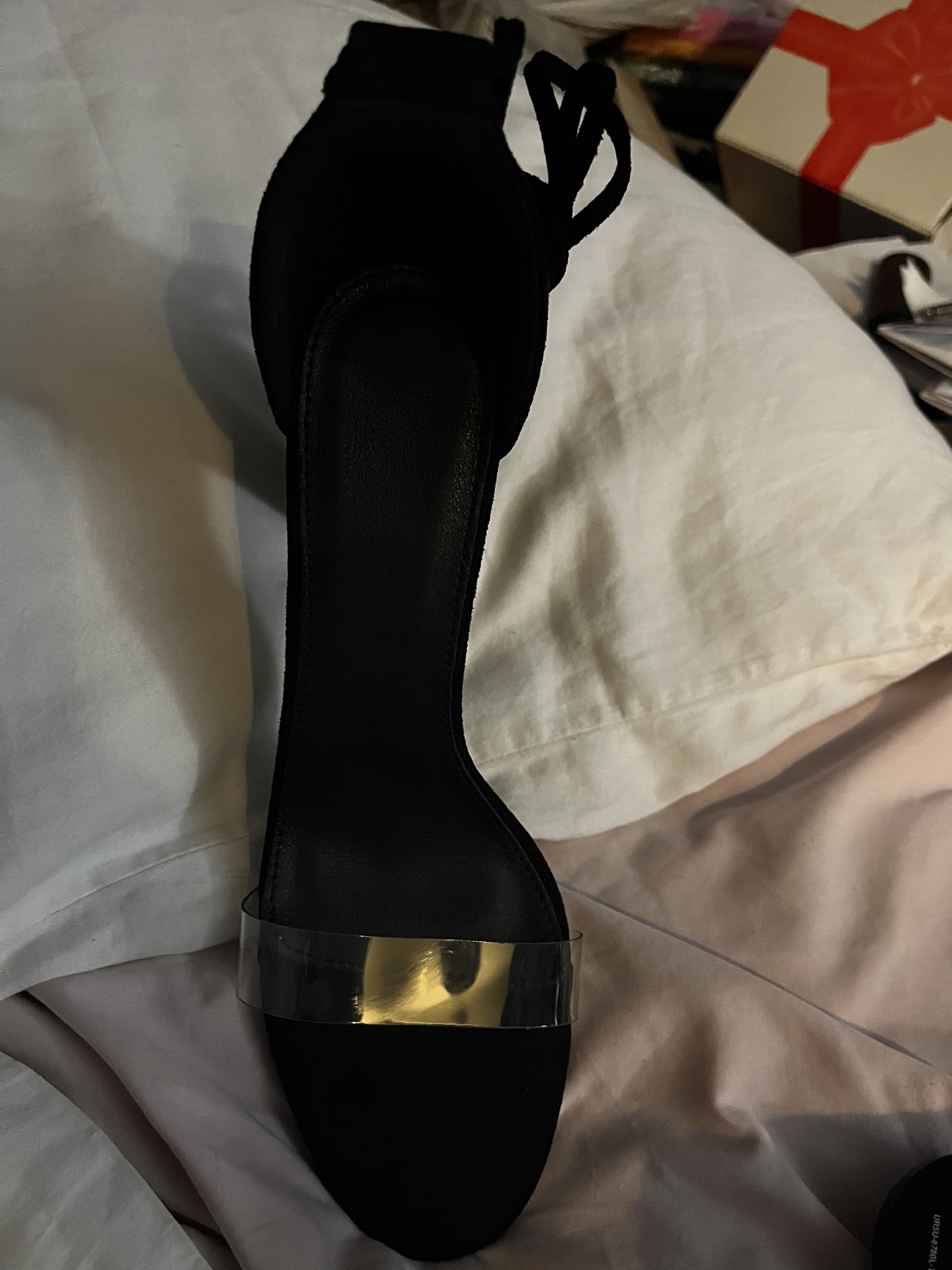 BNIB woman’s open toe high heeled strap shoe image indicator(4)