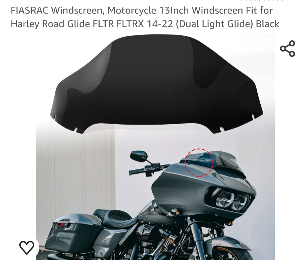 Motorcycle windshield/Windscreen for sale thumbnail