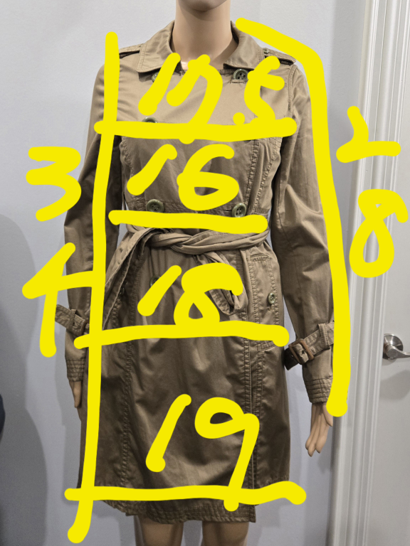 Japanese Luxury Designer A.T Atsuro Tayama Trench Coat XS/S image indicator(2)
