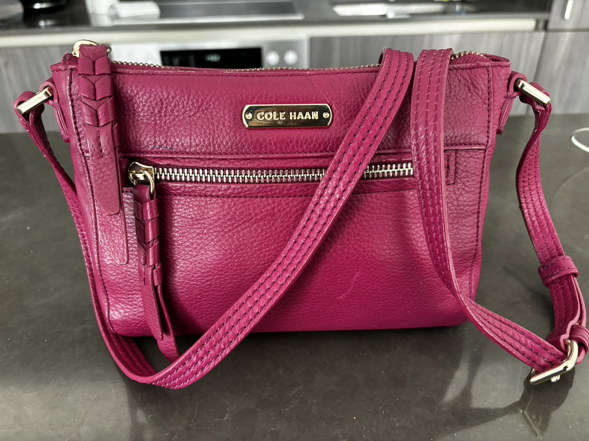 Authentic Cole Haan leather crossbody bag