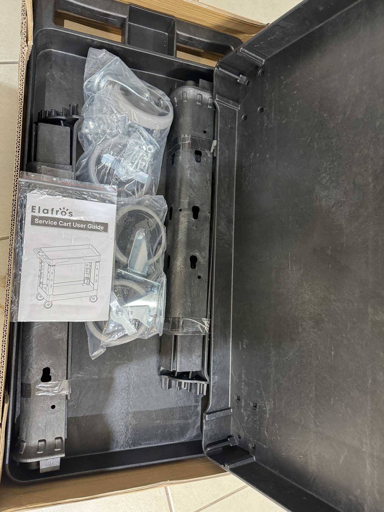 Heavy Duty Plastic Utility Cart 34 x 17 Inch - photo 3