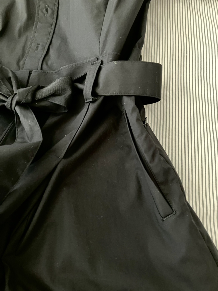 Short sleeve cotton black dress - photo 5
