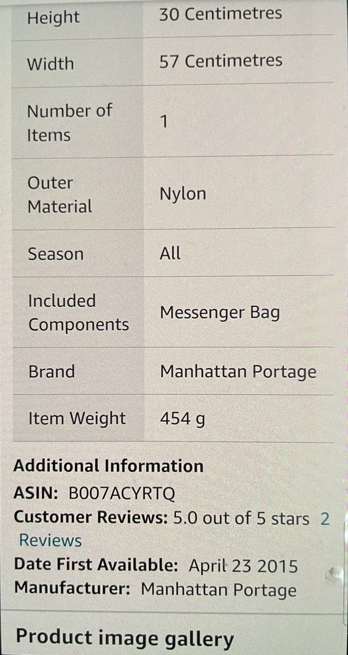 Manhattan Portage NY Minute Messenger Bag (LARGE ) image indicator(5)