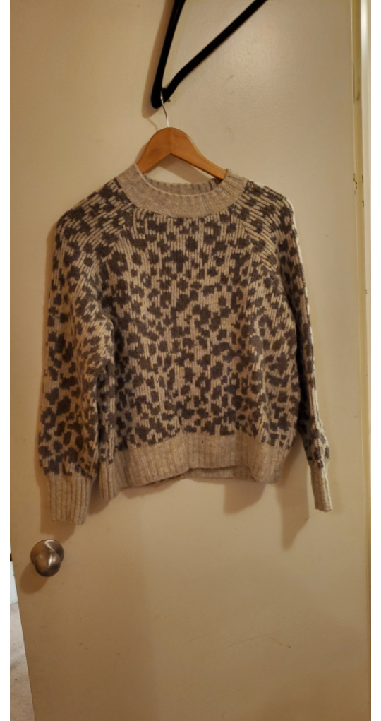 Cheetah Print Sweater (Medium) thumbnail