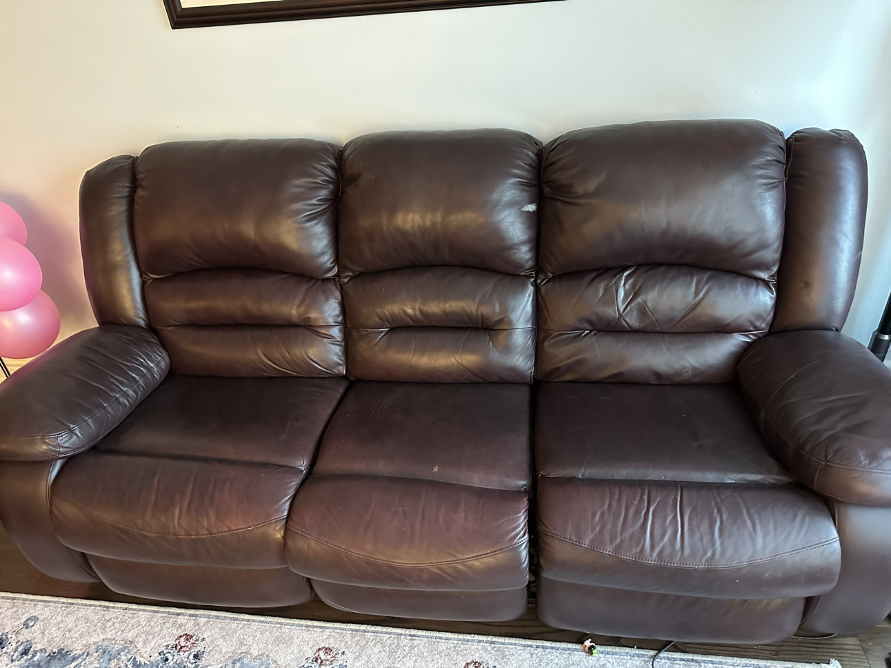 Leather Couch, Love Seat, Arm Chair - all reclining 🥕 image indicator(2)