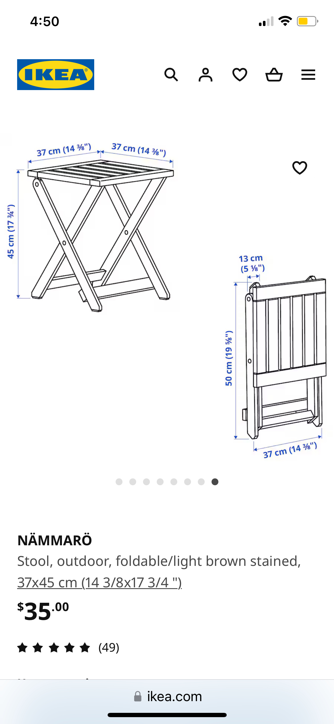 Stool Outdoor Patio table Ikea NÄMMARÖ - photo 3
