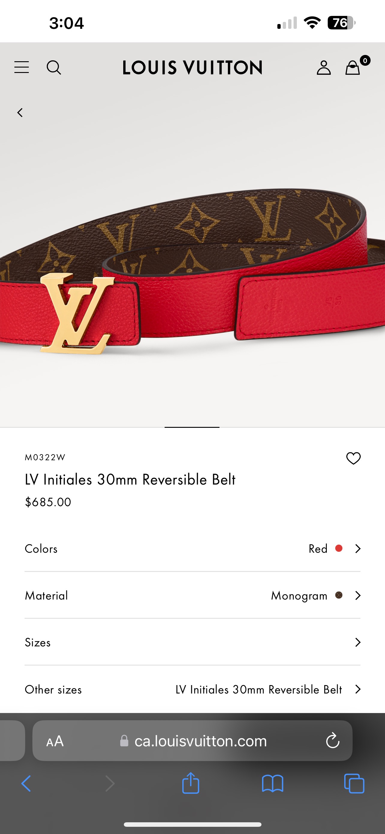 Louis Vuitton Women LV Initiales 30mm Reversible Belt image indicator(8)
