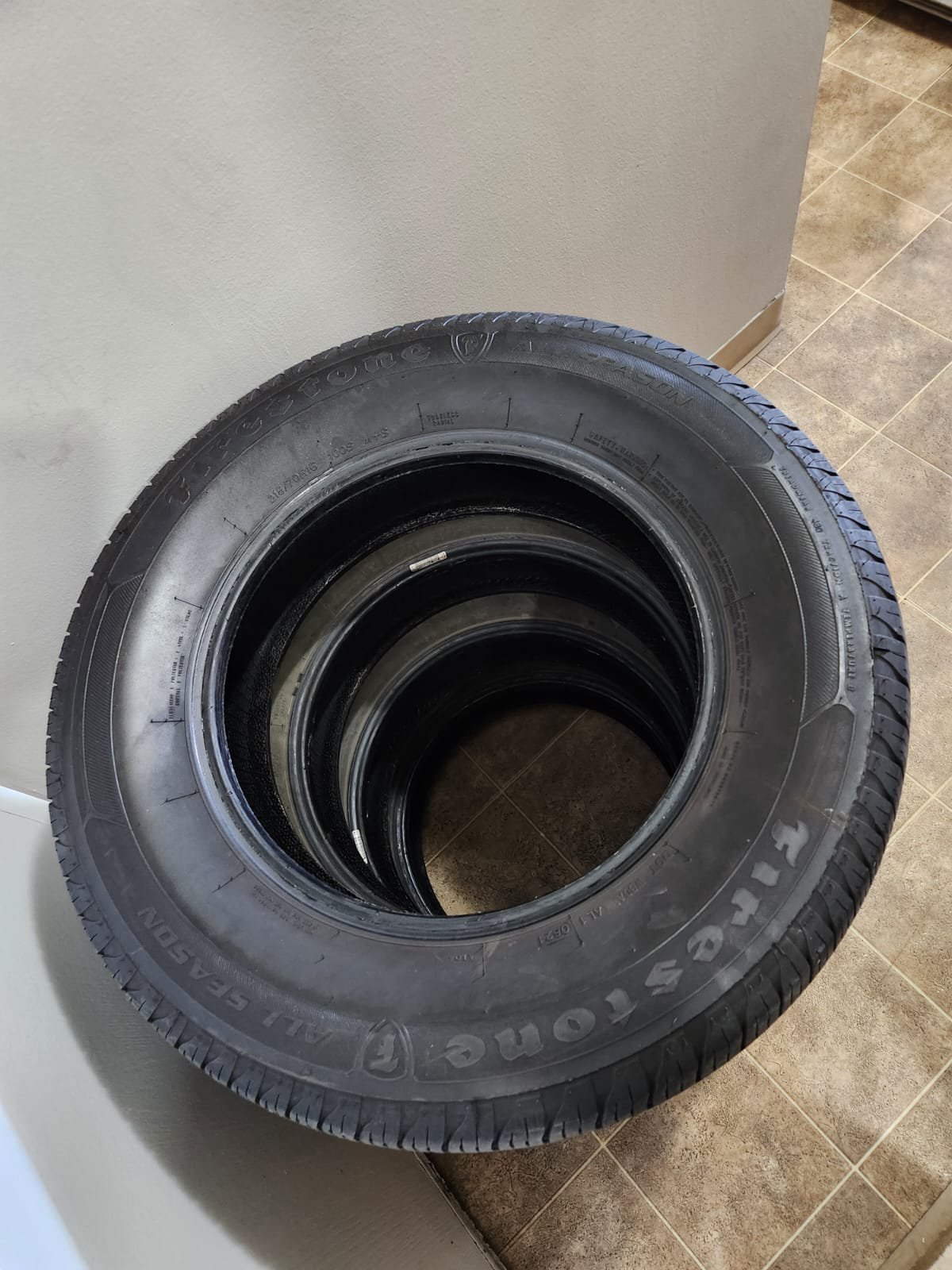 All season Firestone tires.
