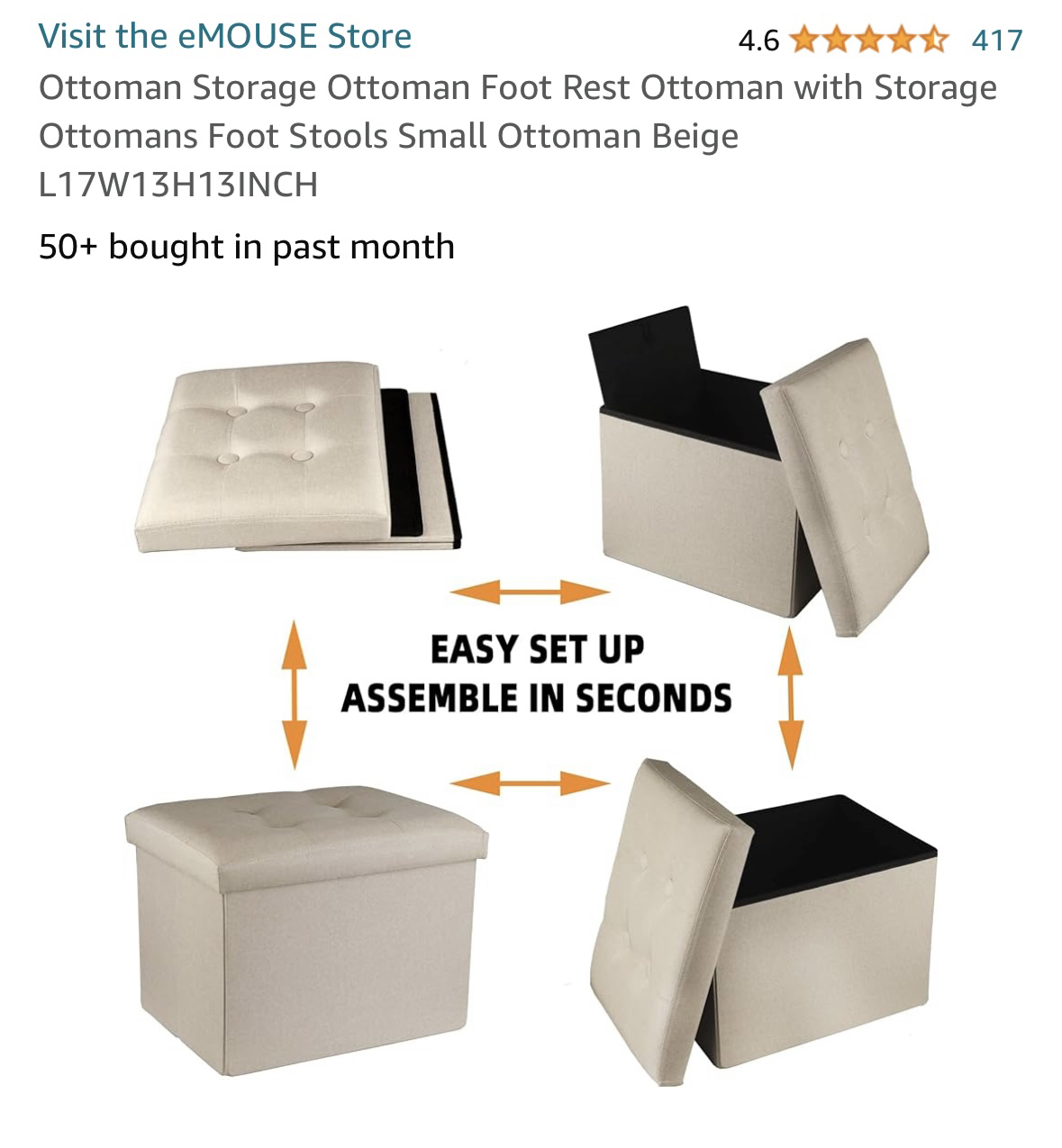 Amazon storage box foot rest - photo 2