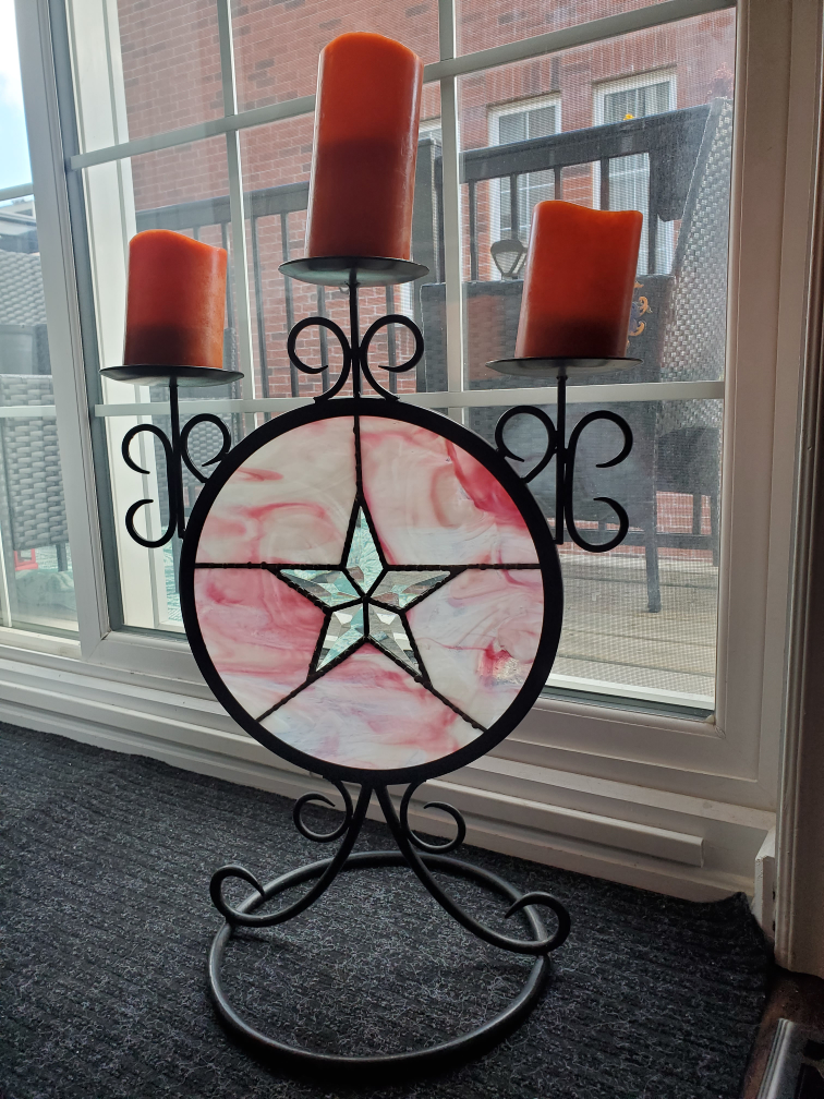 🧙‍♀️ 🪄 Hand-made vintage stained-glass candle holder 🕯