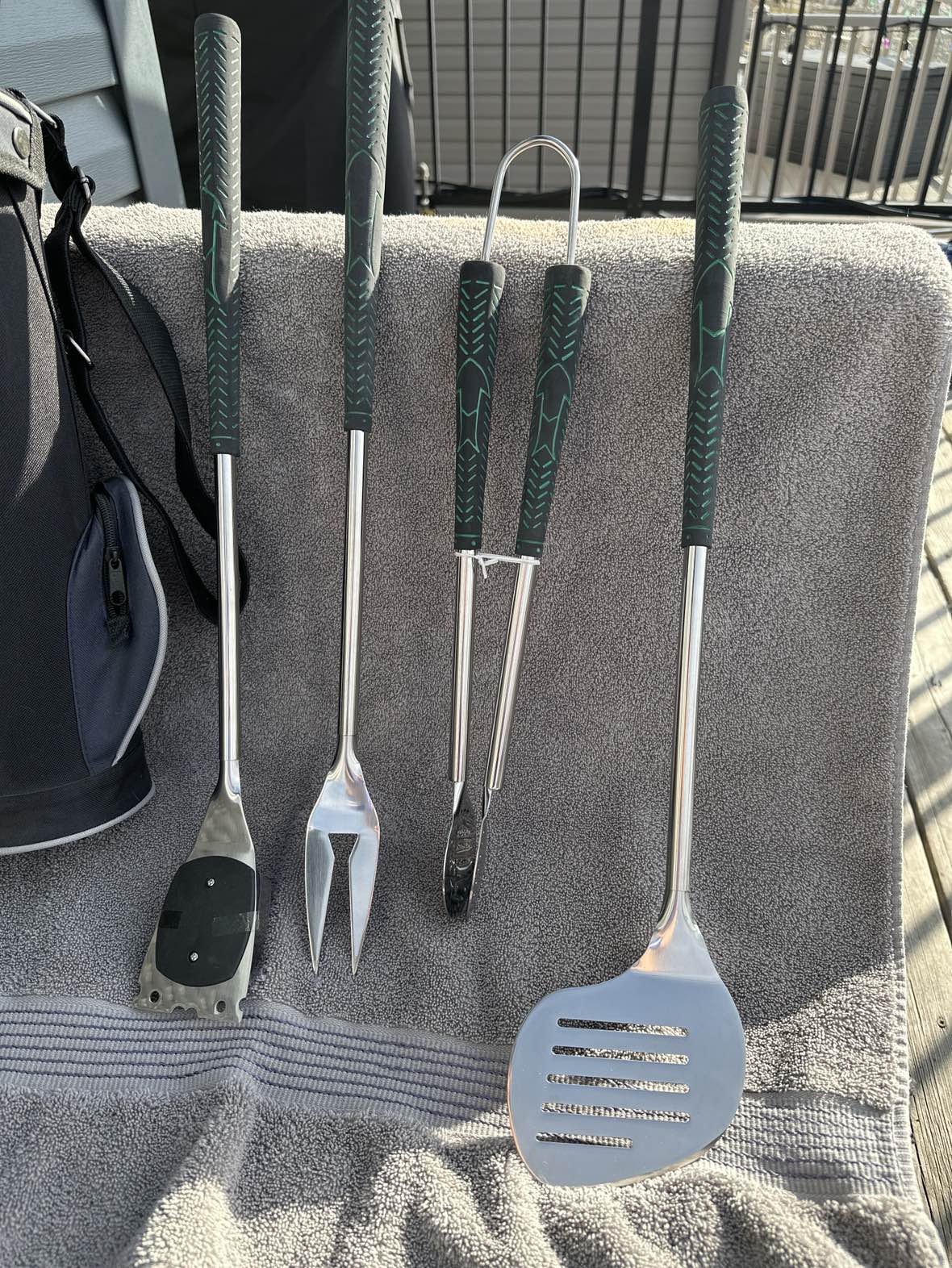 BBQ Utensils in Golf bag