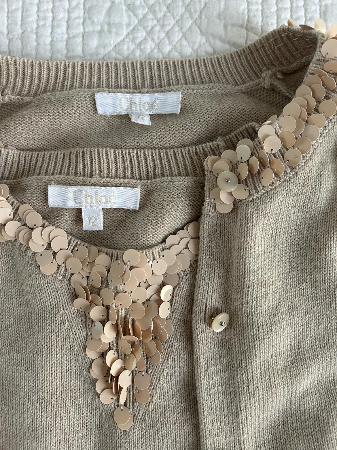 Amazing Kid’s Dress & Cardigan Set by Chloé (size 12) image indicator(3)