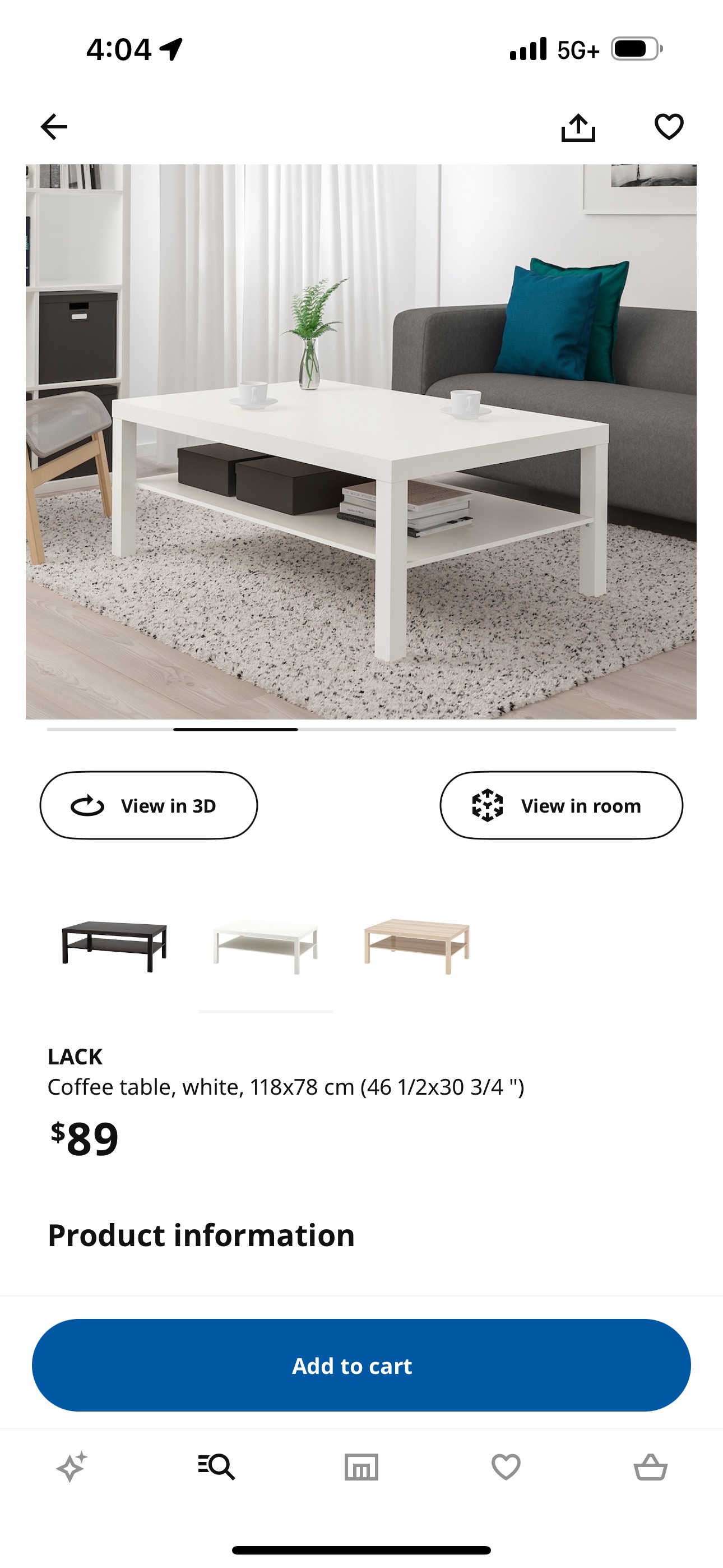 IKEA Lack Large White Coffee Table 🧡