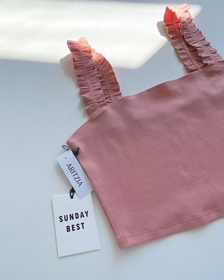 NWT Sunday Best Aritzia | Ruffle tank - M thumbnail