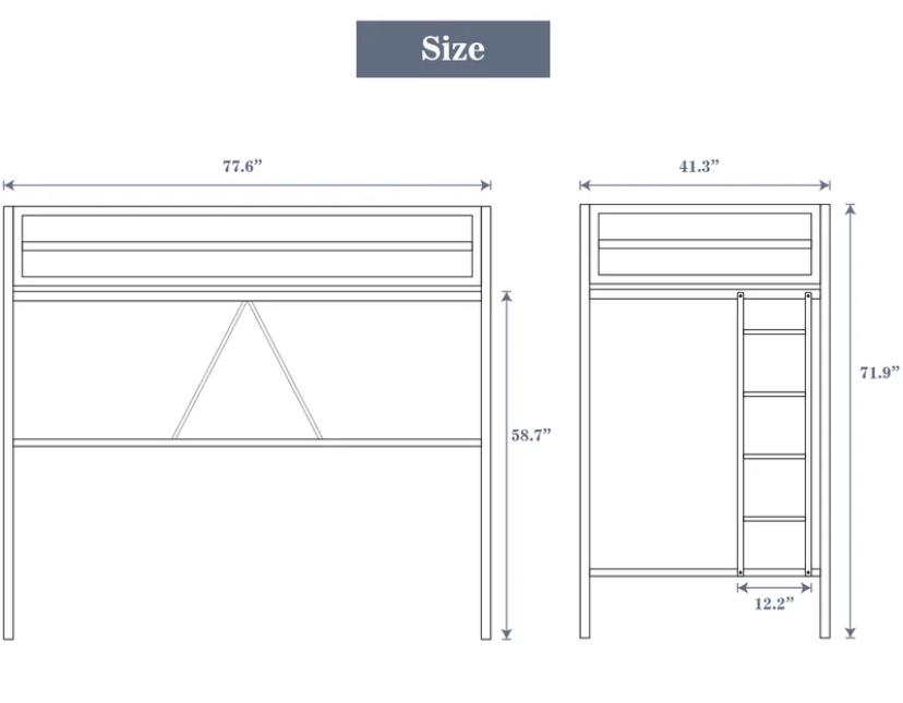Twin loft bed - photo 2