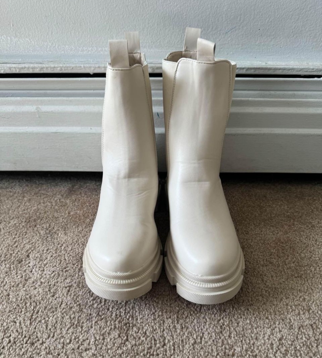 Leather White Tall Boots 40EU - Waterproof - photo 4
