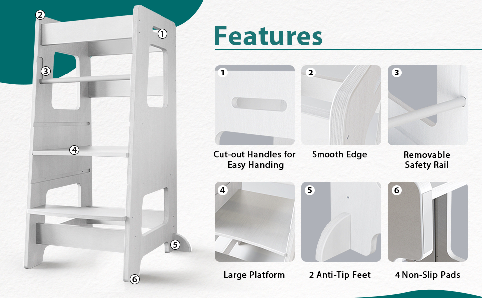 (moving sale) Toddler Kids Kitchen Step Stool Helper. image indicator(8)