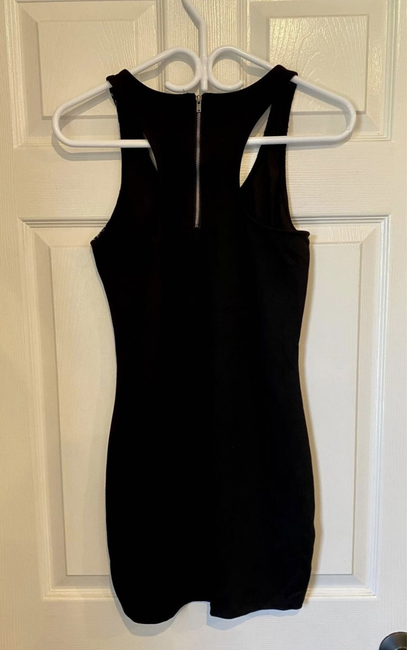 Silver and Black Floral Dress image indicator(3)