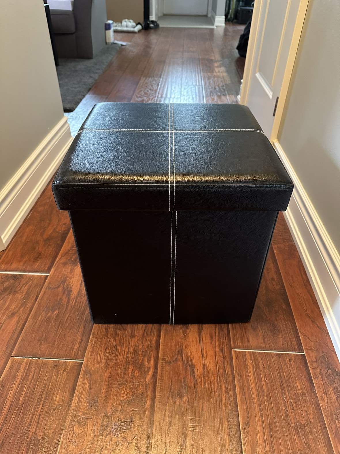 Black Storage Ottoman