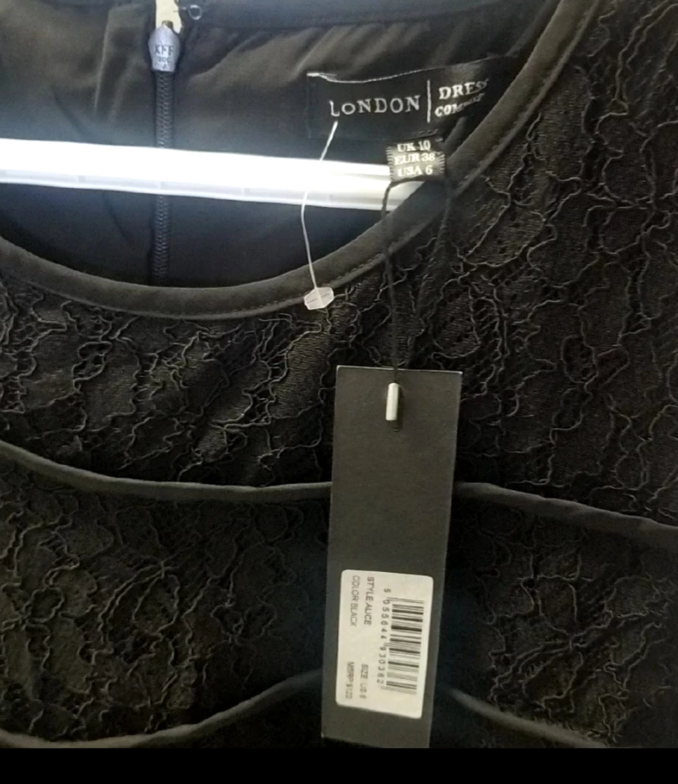 NEW W/ TAGS Retail $120 Classy Pippa Black Lace Dress Medium image indicator(7)