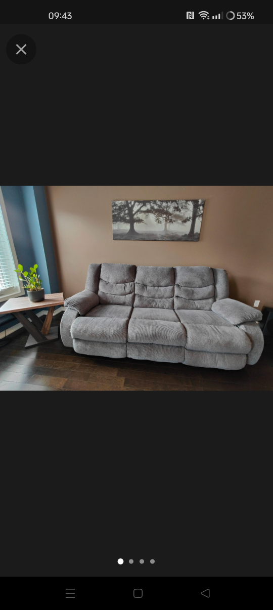 3 Seater Ashley Recliners Sofa - Moving Sale - photo 2
