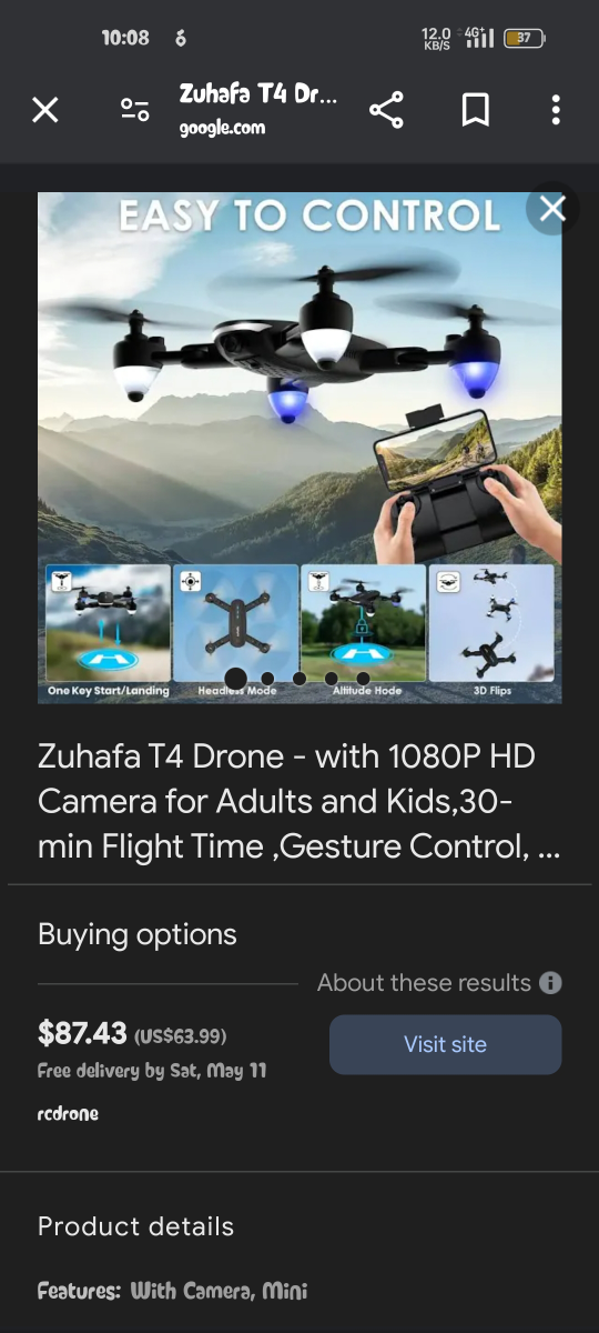 ZUHAFA FOLDING DRONE 1080P CAMERA image indicator(6)