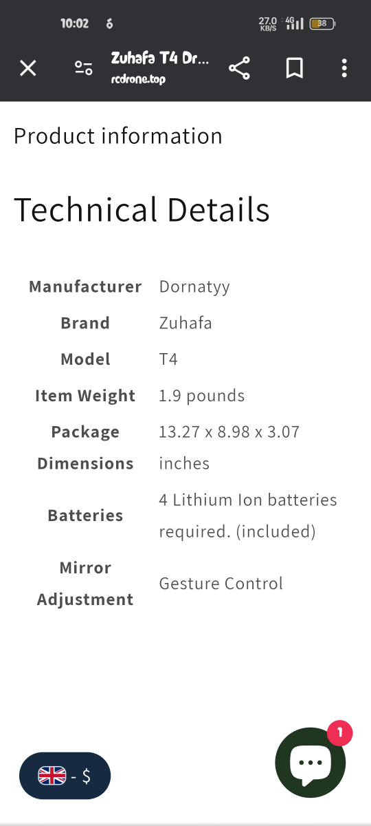 ZUHAFA FOLDING DRONE 1080P CAMERA image indicator(7)