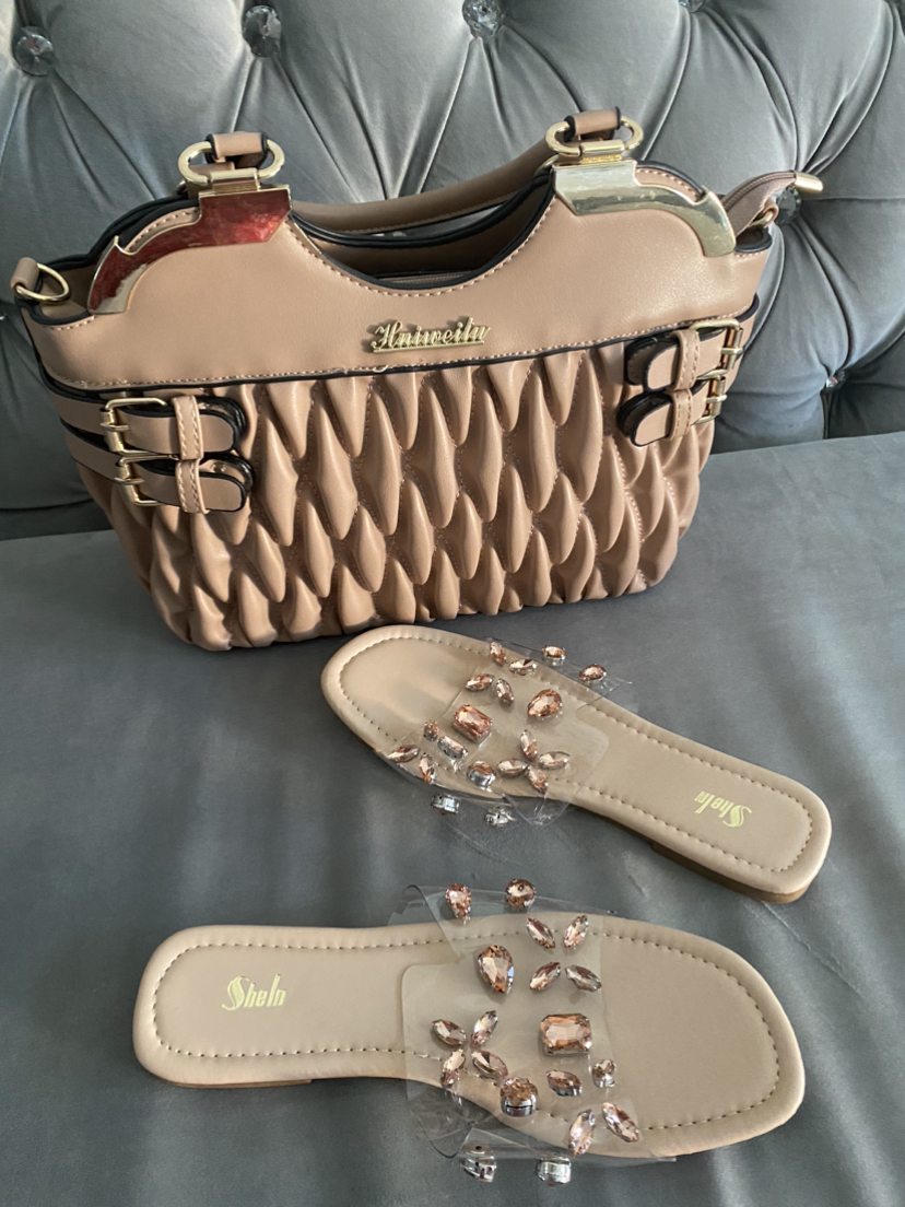 Brand new ladies, bag, and slippers size 38 thumbnail