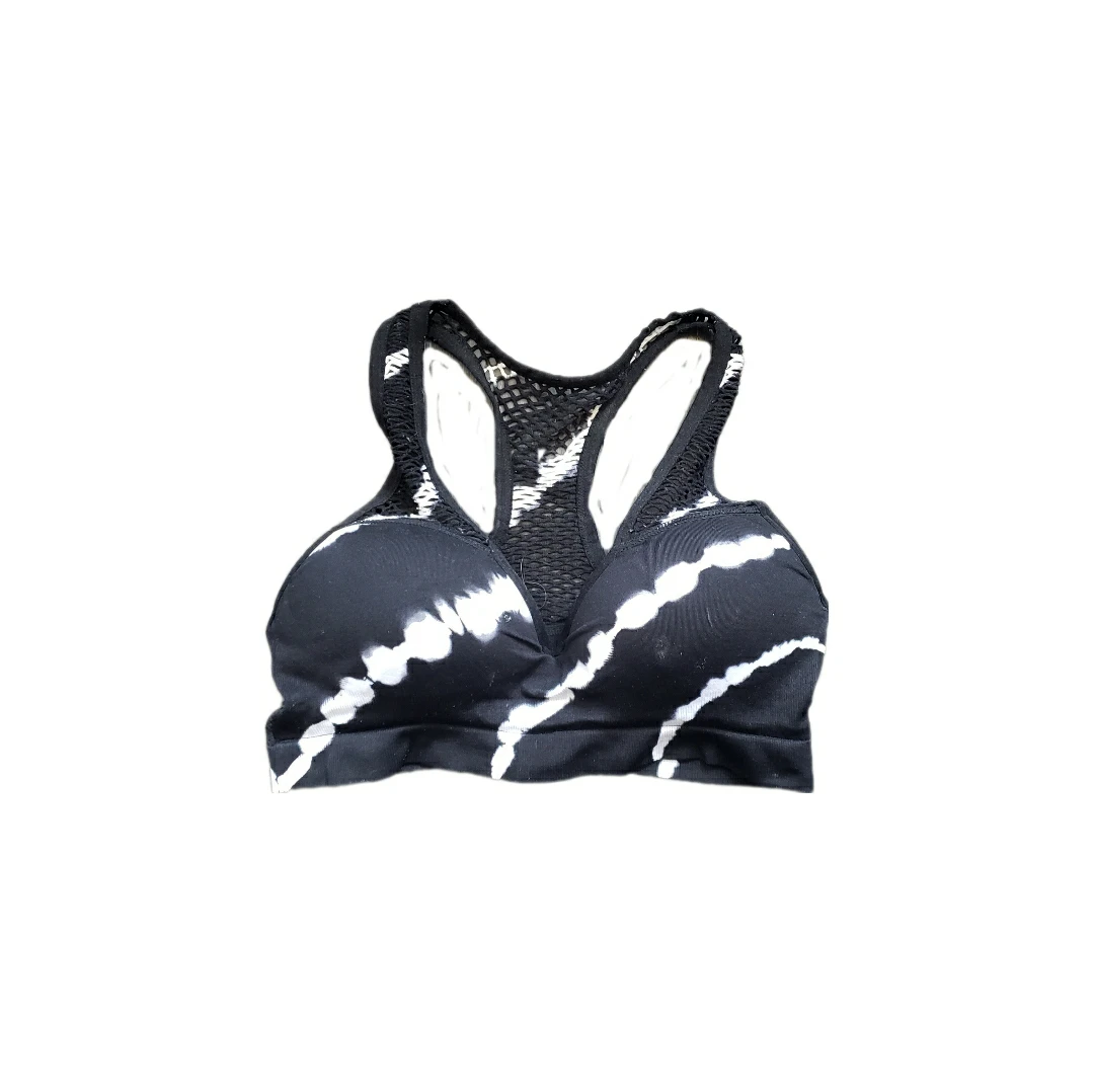 Tie Dye Mesh Bra / Crop Top - Black White Bleach w/ Racer Back