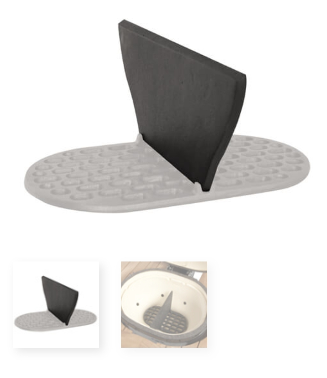 [BRAND NEW] Cast Iron Firebox Divider for Primo Oval JR 200 image indicator(2)