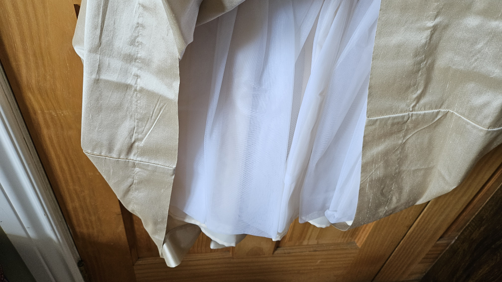 MAKE OFFER!!: CHILD'S FORMAL SILK AND LACE GOWN image indicator(4)