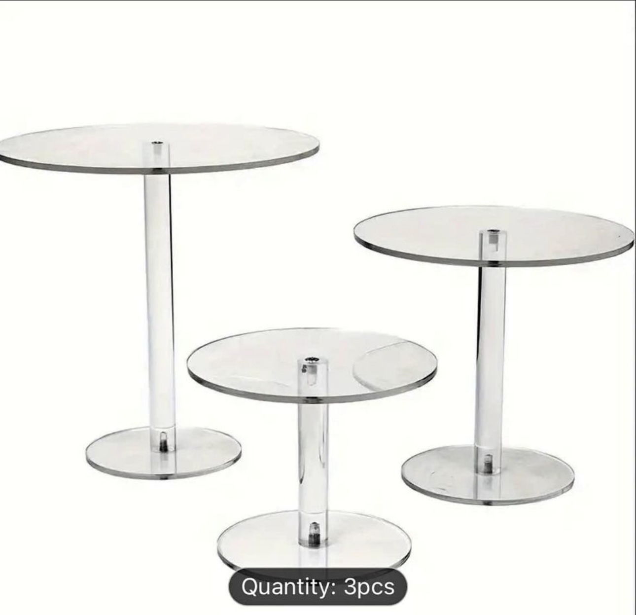 3 Pcs Acrylic Cupcake Stand thumbnail