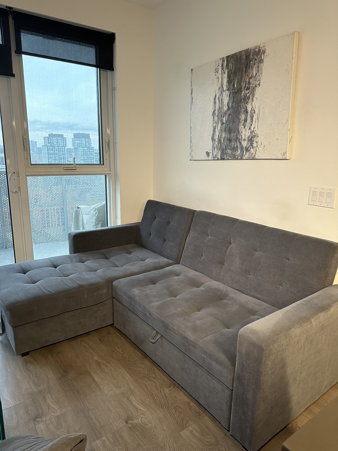Grey sectional couch/sofa bed/storage NEED GONE ASAP - photo 3