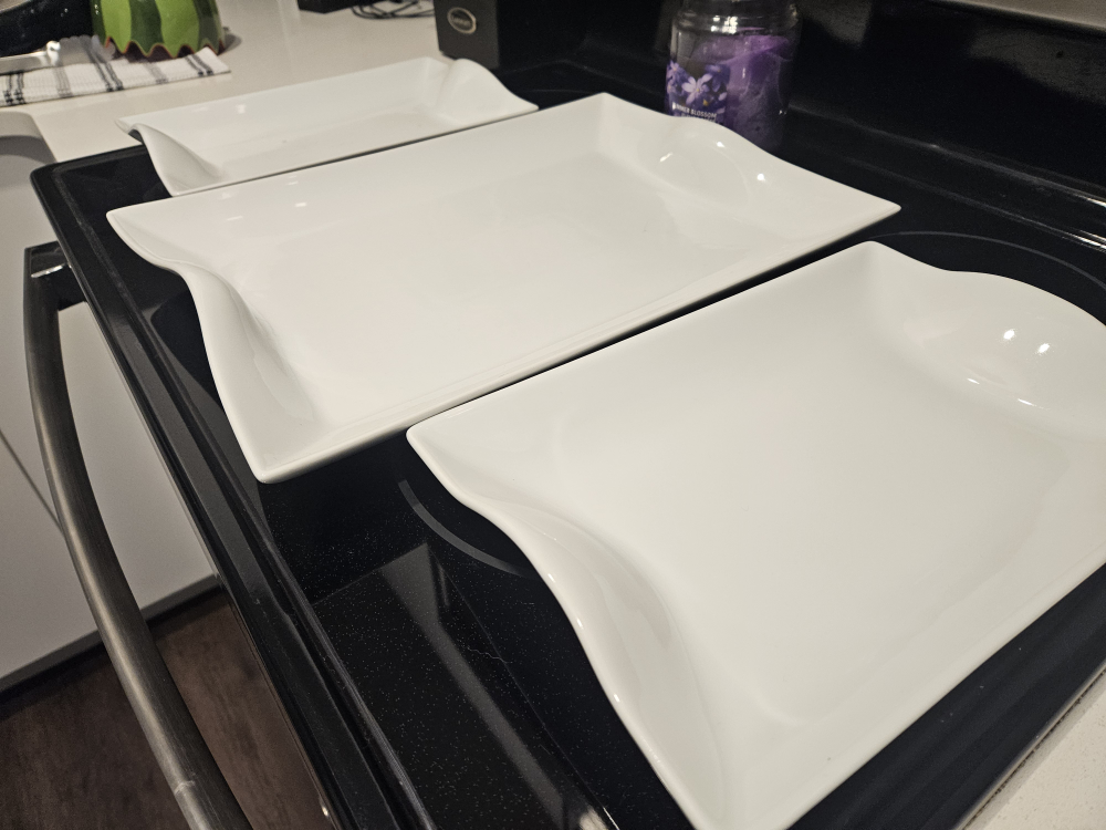 set of serving trays