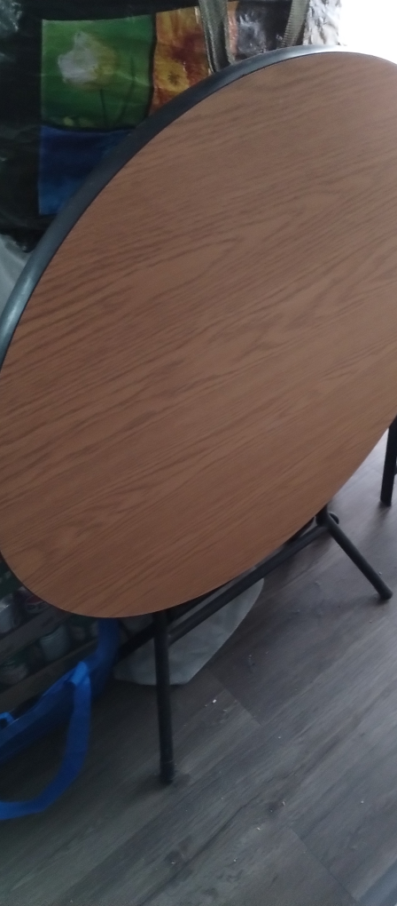 folding cast iron base wood vernier mdf outdoor indoor table image indicator(3)