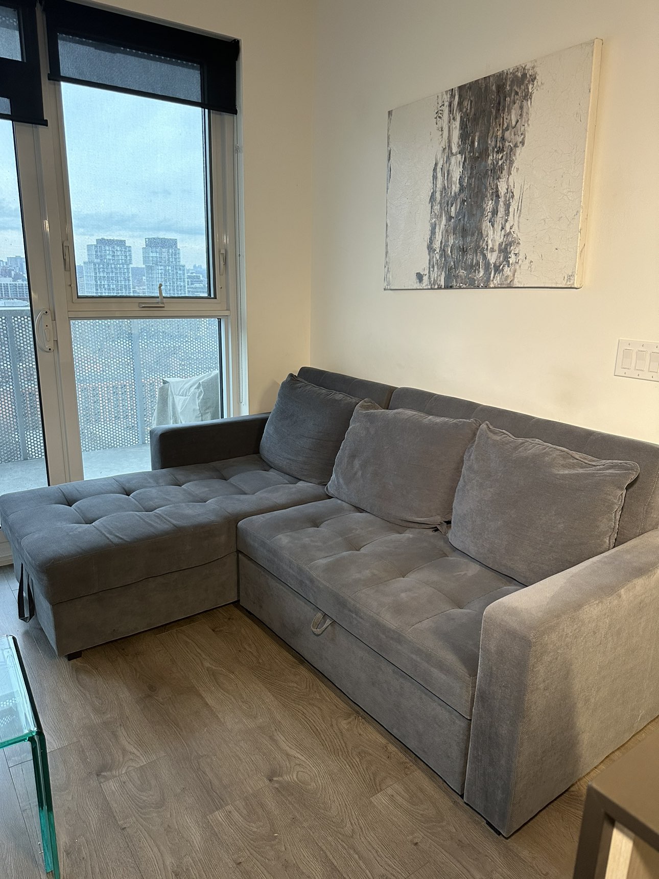 Grey sectional couch/sofa bed/storage NEED GONE ASAP