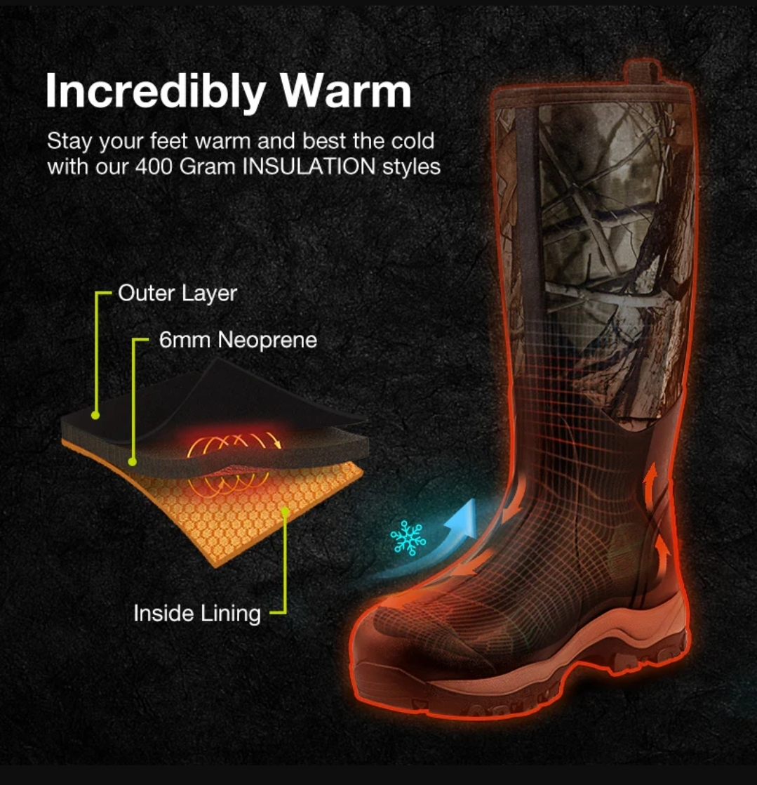 TideWe Hunting Boots for Men, Insulated Waterproof Durable, Camo image indicator(8)