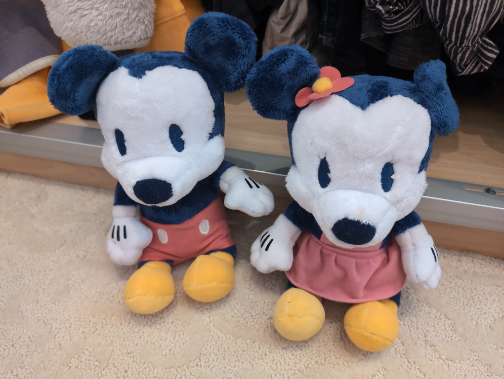 Mickey and Minnie stuffed toy thumbnail